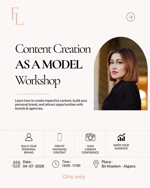 Affiche de l'atelier Content Creation as a Model