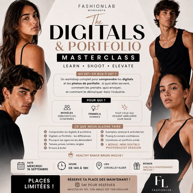 Affiche de la masterclass Digitals & Portfolio