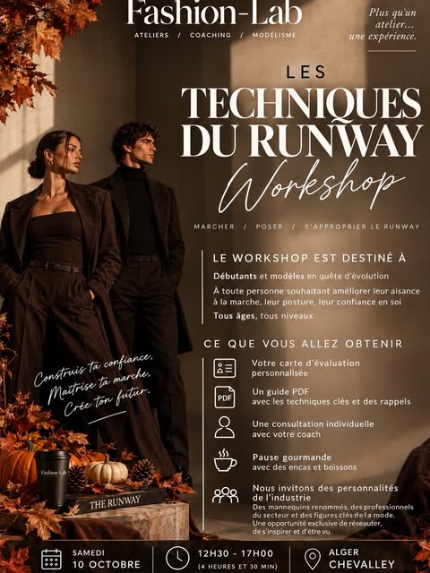 Affiche de l'atelier Les techniques du Runway